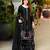 Black satin embroidered farshi salwar set
