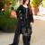 Black satin embroidered farshi salwar set