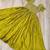 Green silk blend embroidered flared gown set