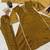 Antique-gold silk blend embroidered flared gown set
