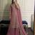 Pink faux georgette embroidered palazzo set