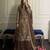 Brown faux georgette embroidered palazzo set