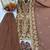 Brown faux georgette embroidered palazzo set