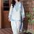 White rayon embroidered farshi salwar set