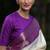 Purple art silk woven saree with zari work