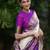 Purple art silk woven saree with zari work