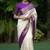 Purple art silk woven saree with zari work