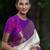 Purple art silk woven saree with zari work