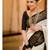 White art silk woven saree with zari work