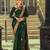 Green art silk woven saree with zari work
