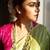 Parrot green art silk woven saree with zari work