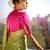 Parrot green art silk woven saree with zari work