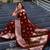 Maroon art silk woven saree with zari work