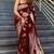 Maroon art silk woven saree with zari work