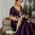 Purple art silk woven saree with zari work