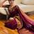 Maroon art silk woven saree with zari work
