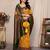 Yellow art silk woven saree with zari work