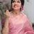 Pink art silk woven saree with zari work