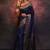 Royal blue art silk woven saree with zari work