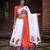 orange heavy ghamthi work readymade chaniya choli with dupatta - full stitched free size