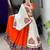 orange heavy ghamthi work readymade chaniya choli with dupatta - full stitched free size