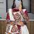 maroon heavy ghamthi work readymade chaniya choli with dupatta - full stitched free size