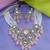 PINK COLOR gold plated kundan choker bridal necklace earrings jewelry set