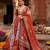 orange silk blend printed fashion lehenga-choli