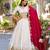 white silk blend embroidered traditional lehenga-choli
