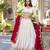 white silk blend embroidered traditional lehenga-choli