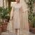 Cream gmy silk blend embroidered kurta palazzo set with dupatta