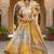 yellow silk blend printed fashion lehenga-choli