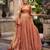 champagne silk blend embroidered traditional lehenga-choli