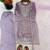 Lavender gmy silk blend embroidered kurta palazzo set with dupatta