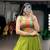 green cotton silk woven traditional lehenga-choli