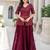 maroon satin plain traditional lehenga-choli