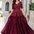 maroon satin plain traditional lehenga-choli