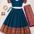 teal blue silk blend woven traditional lehenga-choli