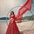 red net embroidered traditional lehenga-choli