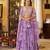 purple georgette embroidered traditional lehenga-choli