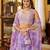 purple georgette embroidered traditional lehenga-choli