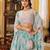 grey georgette embroidered traditional lehenga-choli