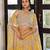 yellow georgette embroidered traditional lehenga-choli