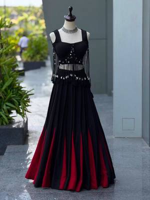 multicolor cotton silk plain designer lehenga-choli 3