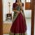 maroon silk blend woven traditional lehenga-choli