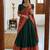 green silk blend woven traditional lehenga-choli