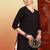 Women coffee brown ethnic motifs embroidered chikankari liva a-line short kurti