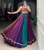 multicolor georgette plain traditional lehenga-choli