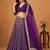 purple silk blend embroidered lehenga set