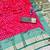Rani pink zari woven banarasi silk traditional saree with blouse piece